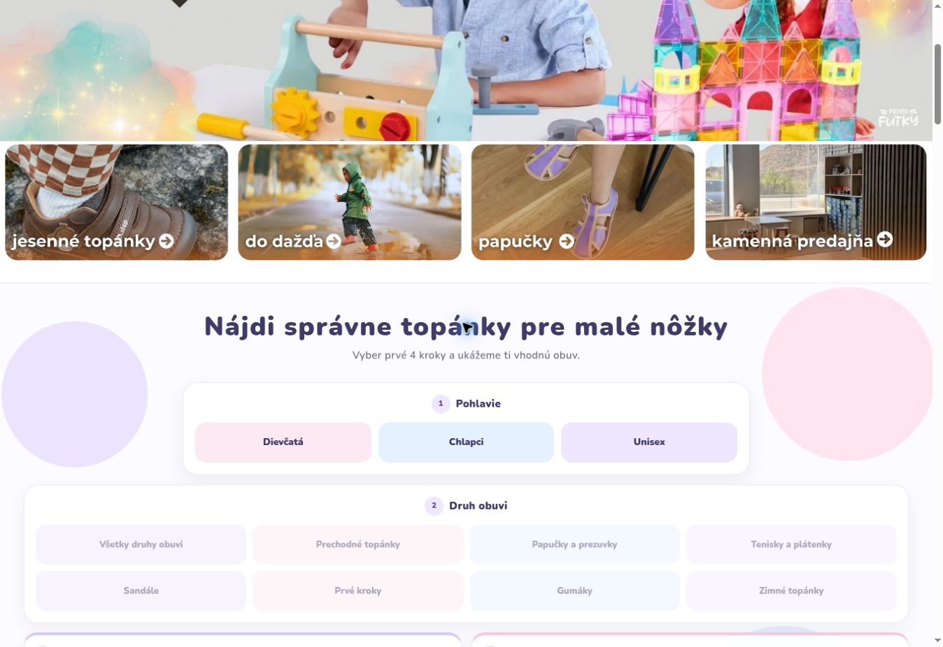 Live finder Minifutky s výberom pohlavia a druhu obuvi